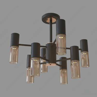 现代客厅吊灯3D模型下载